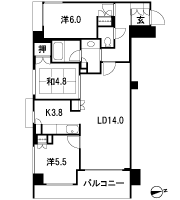 Floor: 3LDK, the area occupied: 74.4 sq m, Price: 53.6 million yen