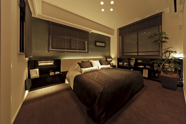 Interior.  [Master bedroom] E-type model room