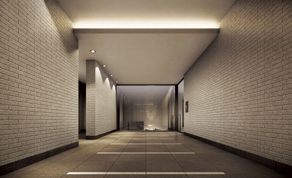 Features of the building.  [Entrance hall] Entrance hall, Live it is "public" and "I" to be gracefully switch the, Has been with the design which pursued the sense of quality (Rendering)