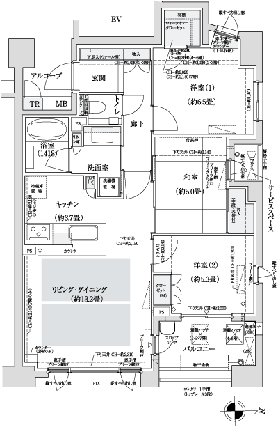 Floor: 3LDK, occupied area: 75.59 sq m, Price: 59,790,000 yen