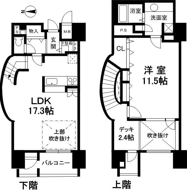 Floor plan. 1LDK + S (storeroom), Price 43,800,000 yen, Occupied area 77.62 sq m , Balcony area 4.42 sq m