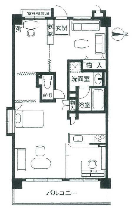 Floor plan. 1LDK, Price 36,900,000 yen, Occupied area 64.05 sq m , Balcony area 9.15 sq m Floor