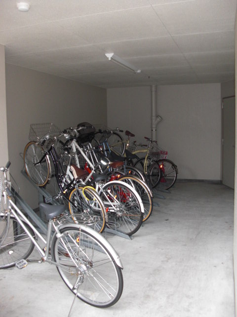 Parking lot. Bicycle-parking space