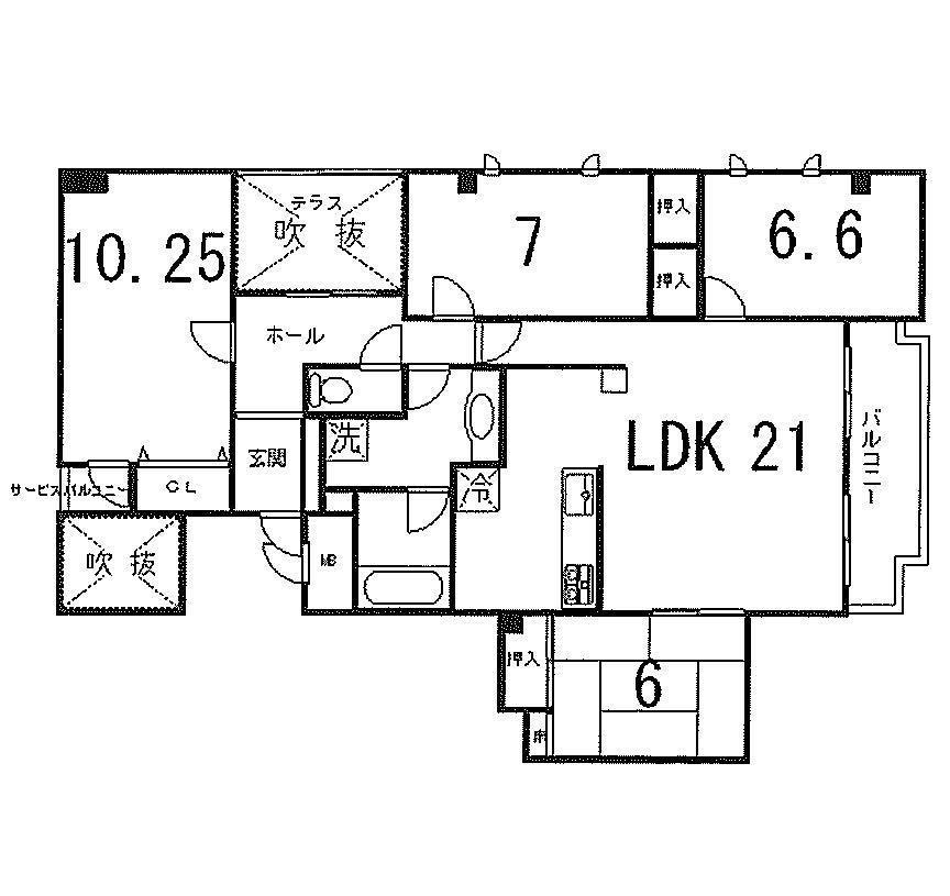 Floor plan. wide! 21 tatami LDK