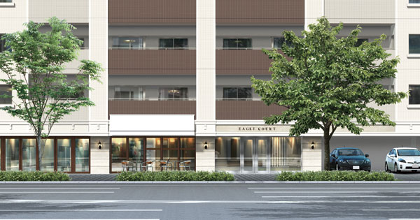 Buildings and facilities. It is simple and elegant appearance trappings elegance Naru Oike (Entrance approach Rendering)