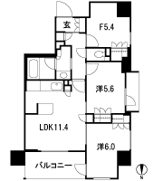 Floor: 2LDK + F, the area occupied: 63.45 sq m, Price: 42,600,000 yen ・ 47 million yen