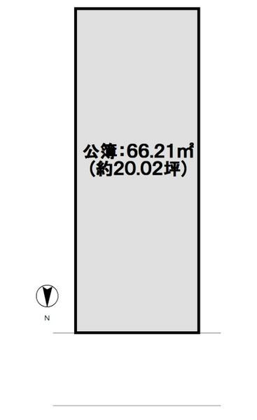Compartment figure. Land price 9.8 million yen, Land area 66.21 sq m