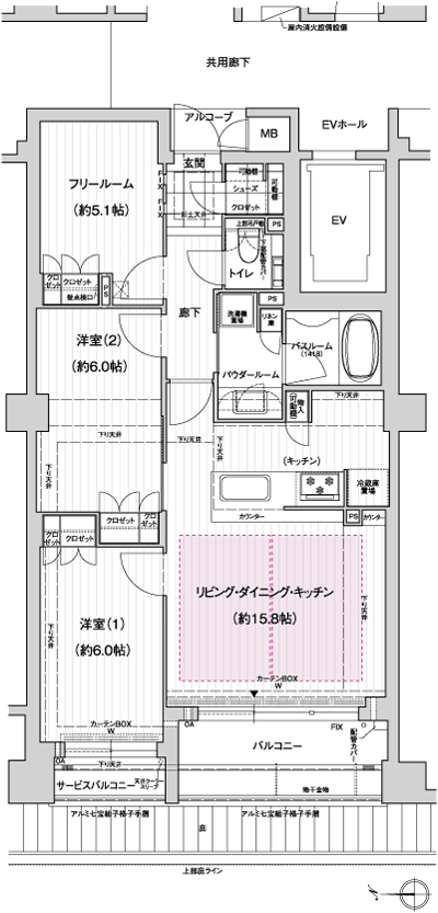 Floor: 2LDK + F, the area occupied: 71.6 sq m, Price: 63,071,200 yen ・ 69,933,600 yen