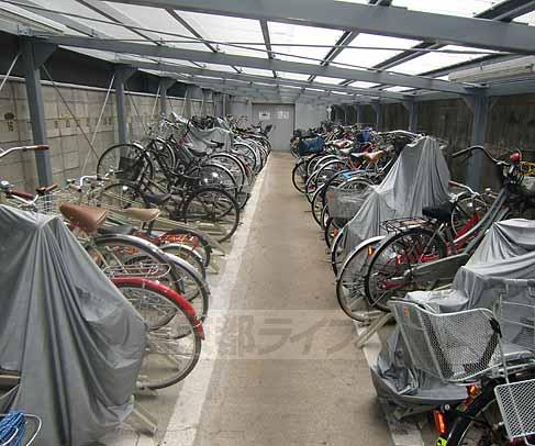 Other common areas. Is a bicycle parking lot fully equipped with roof.