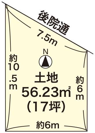 Compartment figure. Land price 27.6 million yen, Land area 56.23 sq m free design site