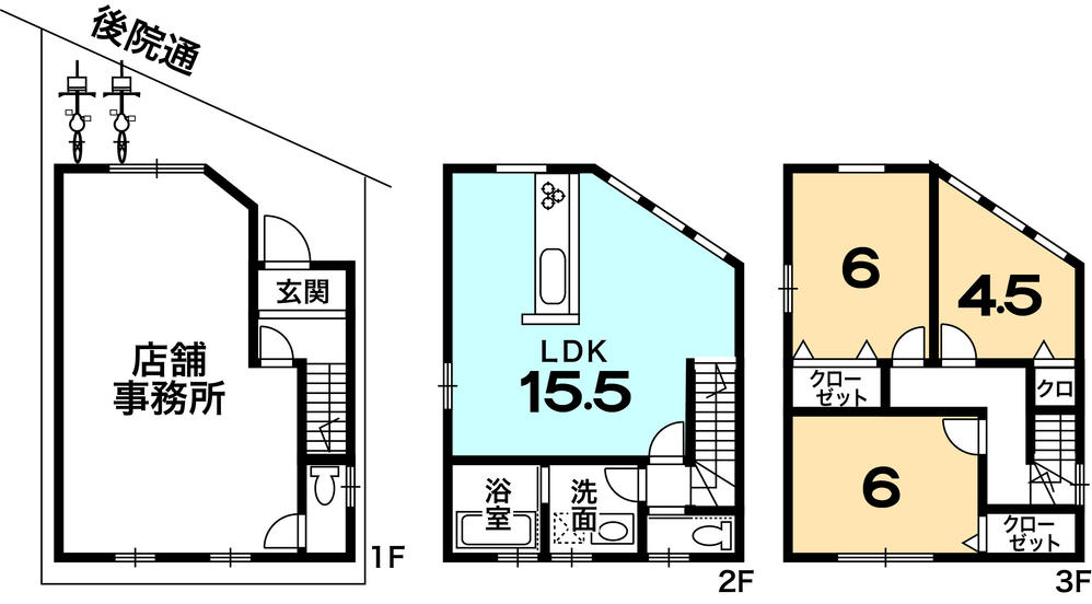 Building plan example (Perth ・ appearance). Wooden three-story plan Building price 1,620 yen