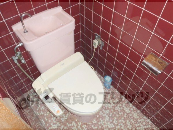 Toilet. It is with washing machine