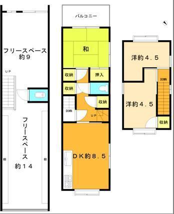 Floor plan. 12.8 million yen, 3LDK, Land area 47.2 sq m , Building area 95.77 sq m