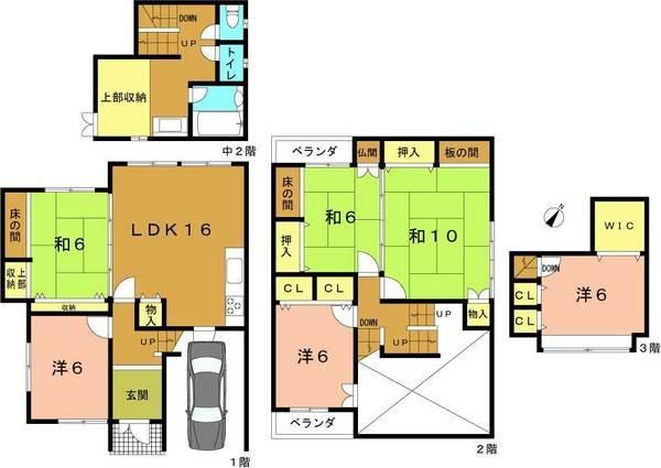 Floor plan. 29,800,000 yen, 6LDK, Land area 98.23 sq m , Building area 152.9 sq m