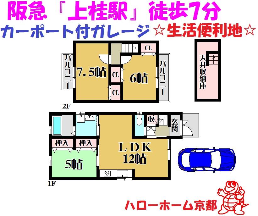 Floor plan. 22.6 million yen, 3LDKK, Land area 69.35 sq m , Building area 70.47 sq m