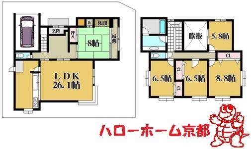 Floor plan. 60 million yen, 5LDK, Land area 254.8 sq m , Building area 182.4 sq m
