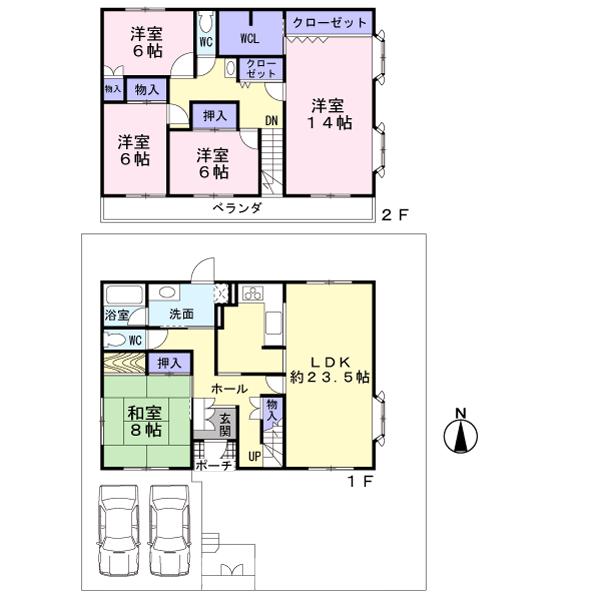 Floor plan. 47,800,000 yen, 5LDK, Land area 217.14 sq m , Building area 160.85 sq m