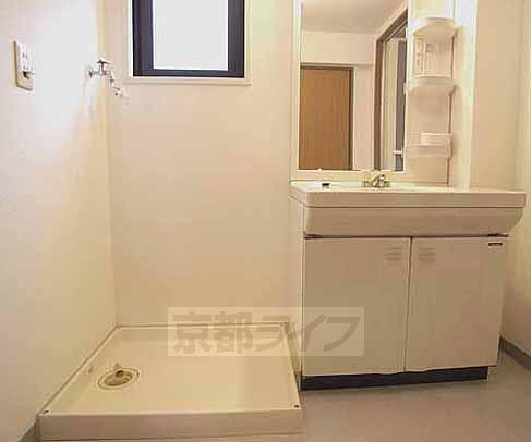 Washroom. In indoor washing machine possible