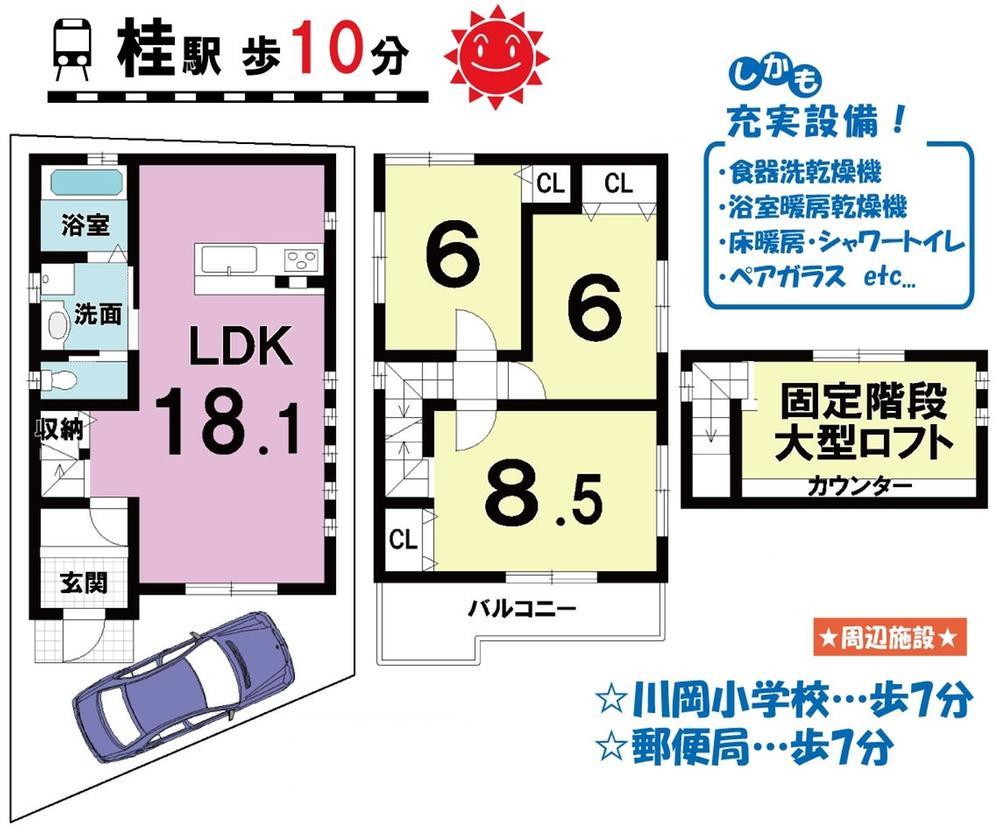 Floor plan. 32,800,000 yen, 3LDK, Land area 70.74 sq m , Building area 83.32 sq m