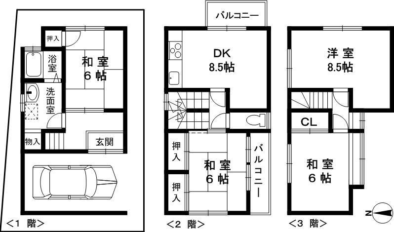 Floor plan. 15.8 million yen, 4DK, Land area 52.98 sq m , Building area 95.68 sq m
