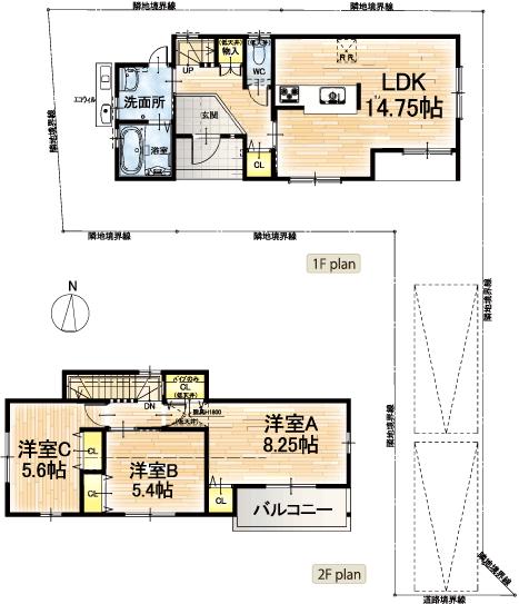 Floor plan. Μ Hankyu until Katsura 1832m