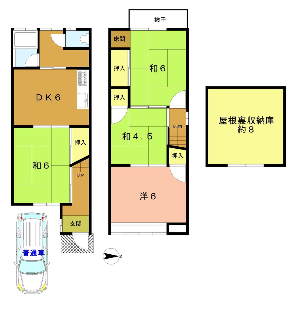 Floor plan. 16.8 million yen, 4DK, Land area 58.58 sq m , Building area 63.38 sq m spacious 4LDK
