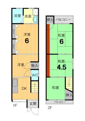 Floor plan. 11.8 million yen, 4LDK, Land area 51.84 sq m , Building area 56.53 sq m