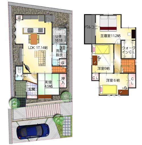 Floor plan. 36,800,000 yen, 4LDK, Land area 136 sq m , Building area 103.07 sq m floor plan