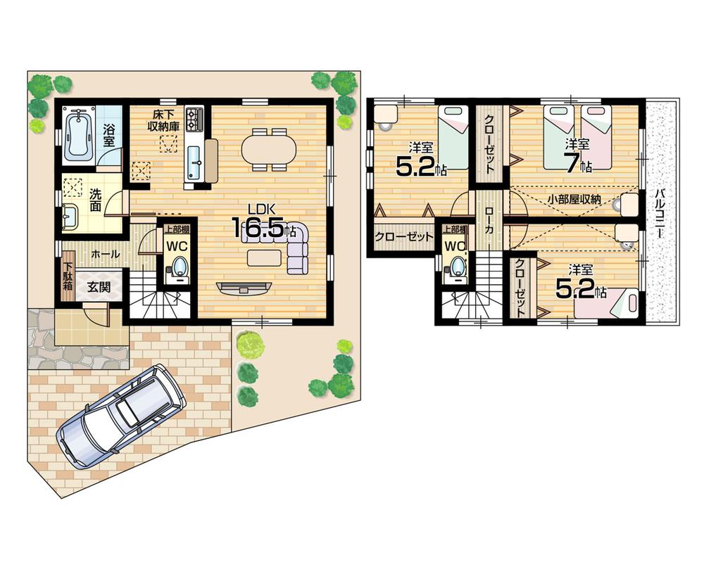 Floor plan. 26,900,000 yen, 3LDK, Land area 82.25 sq m , Building area 80.19 sq m