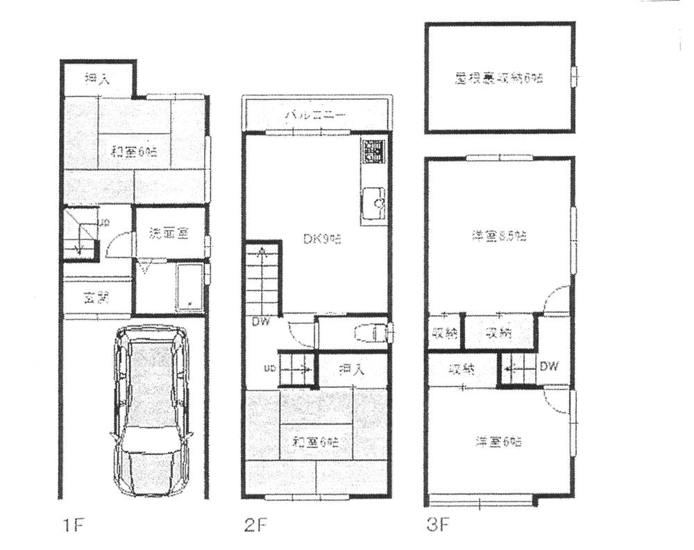 Floor plan. 21.3 million yen, 4DK, Land area 45.6 sq m , Building area 100.85 sq m