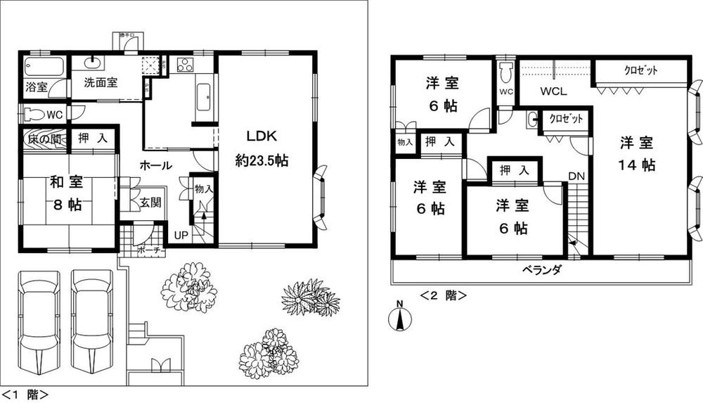 Floor plan. 47,800,000 yen, 5LDK + S (storeroom), Land area 217.14 sq m , Building area 160.85 sq m