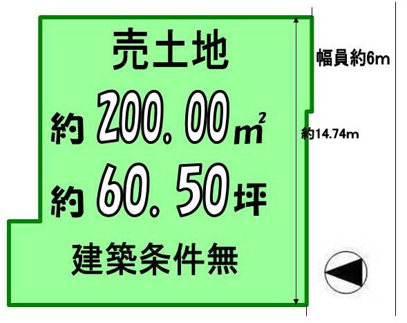 Compartment figure. Land price 28,400,000 yen, Land area 200 sq m