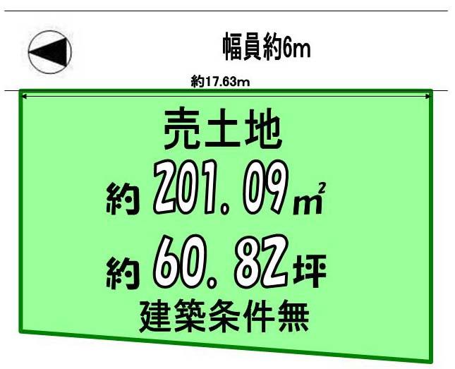 Compartment figure. Land price 28.8 million yen, Land area 201.09 sq m