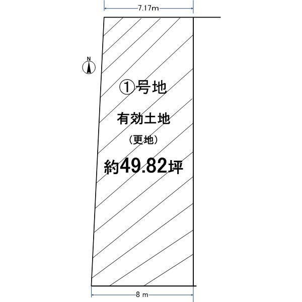 Compartment figure. Land price 29,800,000 yen, Land area 164.7 sq m