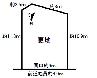Compartment figure. Land price 29,800,000 yen, Land area 109.49 sq m
