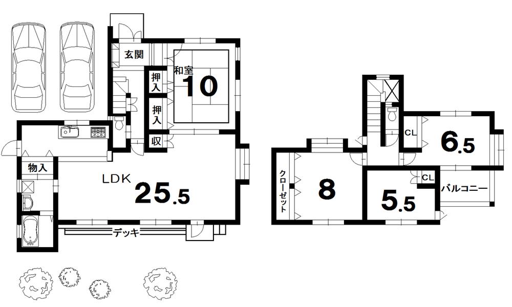 Floor plan. 54,800,000 yen, 4LDK, Land area 237.41 sq m , Building area 123.88 sq m
