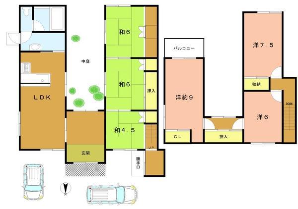 Floor plan. 35,800,000 yen, 6LDK, Land area 188.56 sq m , Building area 132.7 sq m