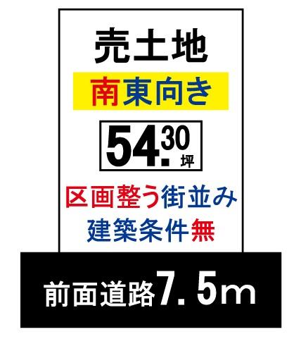 Compartment figure. Land price 27,900,000 yen, Land area 179.52 sq m front road 7.5 meters! It is streets compartment trimmed!
