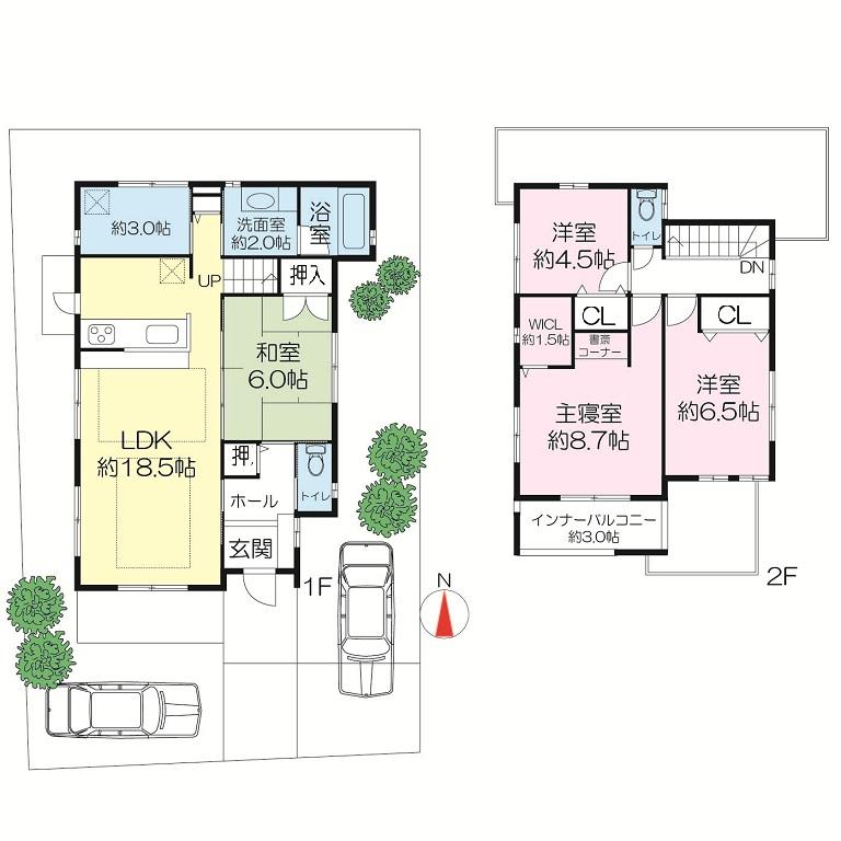 Other building plan example. Building plan example (No. 2 place) building price 20,960,000 yen, Building area 113.44 sq m , Outside 構費, Ground improvement costs, It is not included in the water City receipt of payment, etc..