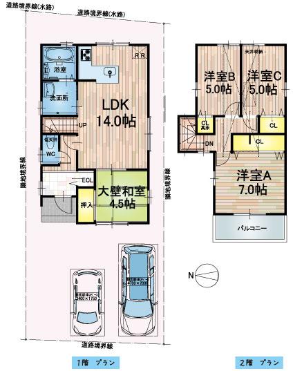 Floor plan. (14), Price 43,990,000 yen, 4LDK, Land area 116.94 sq m , Building area 85.29 sq m