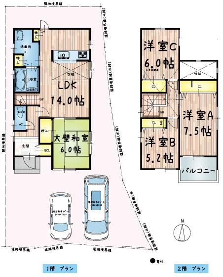 Floor plan. (21), Price 51,320,000 yen, 4LDK, Land area 137.36 sq m , Building area 94.4 sq m