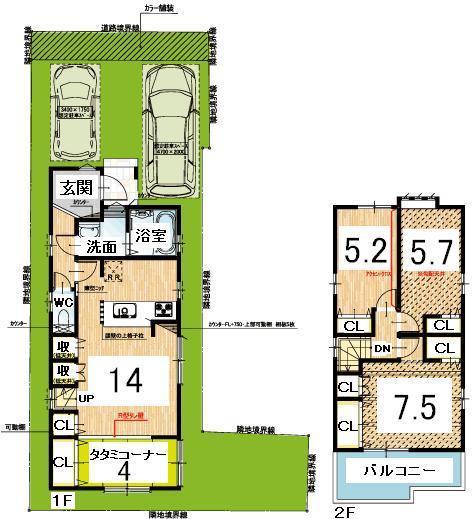 Floor plan. 34,400,000 yen, 3LDK, Land area 113.06 sq m , Building area 85.46 sq m