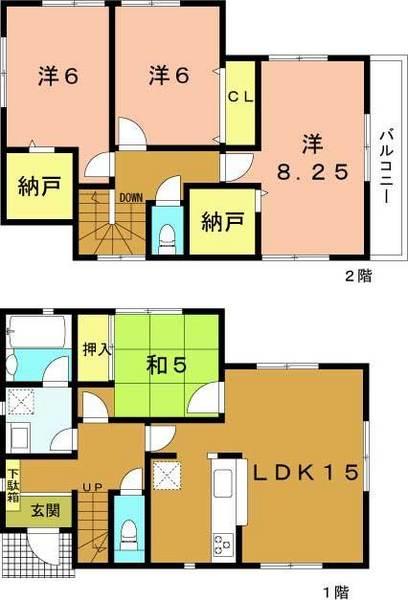 Floor plan. 27,900,000 yen, 4LDK, Land area 124.68 sq m , Building area 99.63 sq m