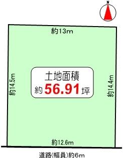 Compartment figure. Land price 32 million yen, Land area 188.15 sq m