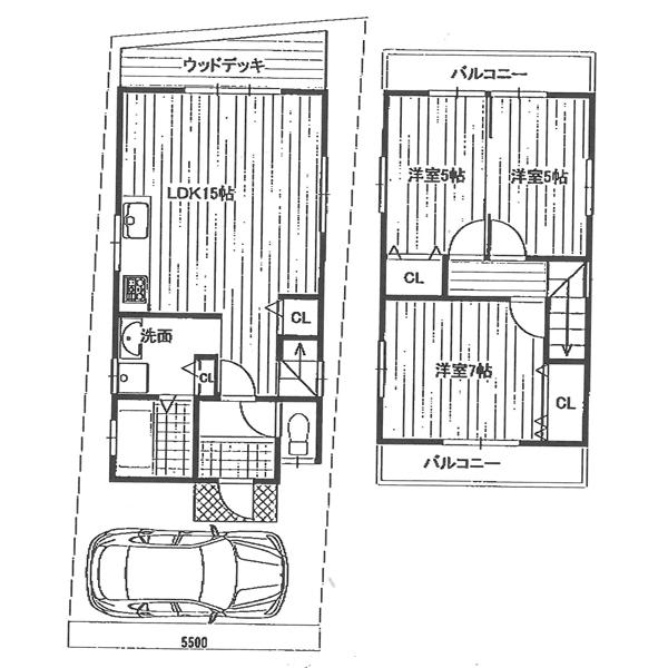 Building plan example (floor plan). Building plan example Building price 12.8 million yen, Building area 72.60 sq m