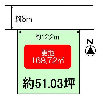 Compartment figure. Land price 37,300,000 yen, Land area 168.72 sq m