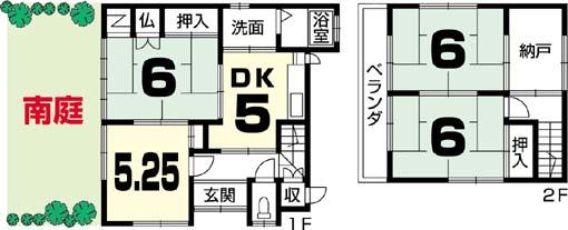 Floor plan. 31,800,000 yen, 4DK + S (storeroom), Land area 109.09 sq m , Building area 73.03 sq m 4DK