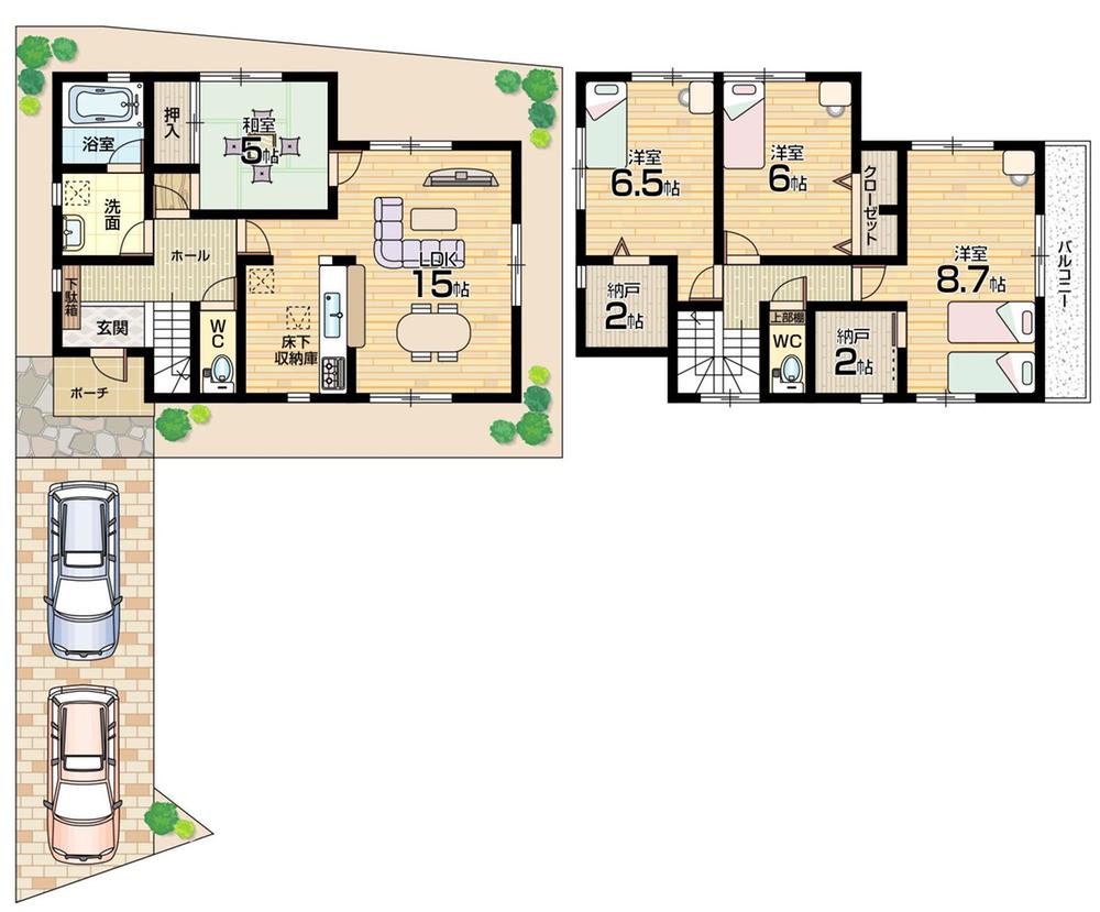 Floor plan. (No. 3 locations), Price 27,900,000 yen, 4LDK, Land area 124.68 sq m , Building area 99.63 sq m