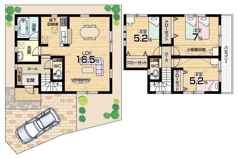 Floor plan. (No. 4 locations), Price 26,900,000 yen, 3LDK, Land area 82.25 sq m , Building area 98.41 sq m