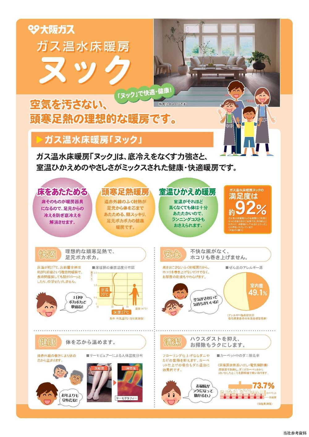 Cooling and heating ・ Air conditioning. Hot water floor heating "nook"